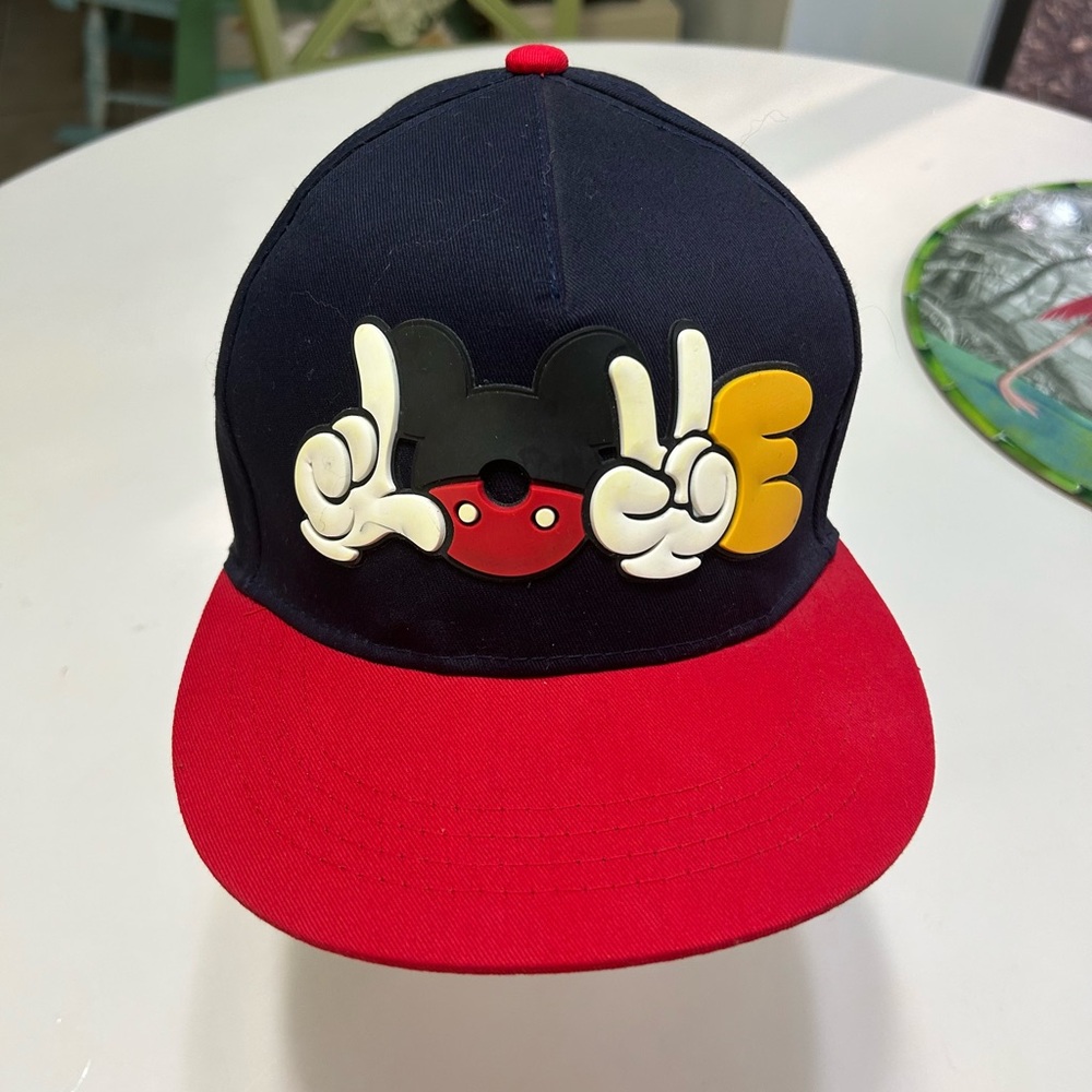 New Mickey Mouse peace sign Ball cap hat